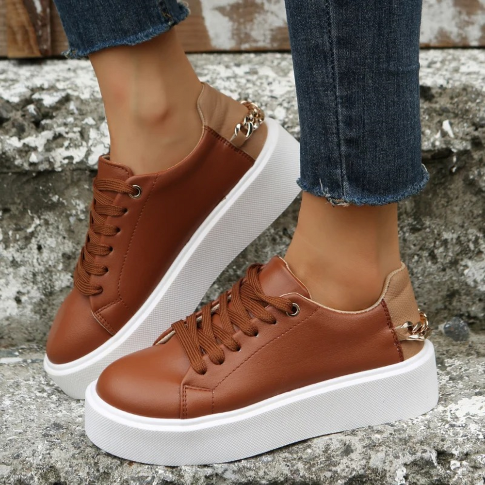 Josephine | Women's White Leather Sneakers