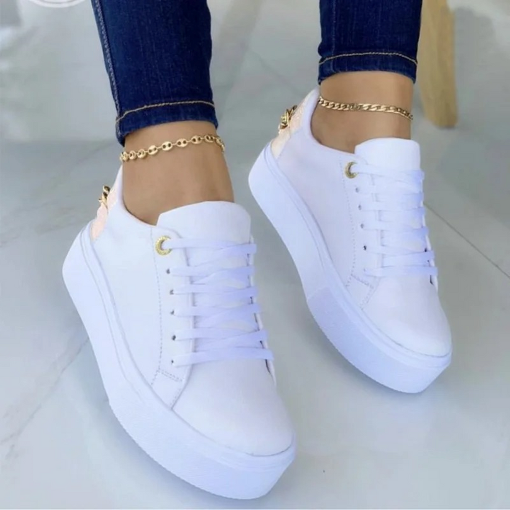 Josephine | Women's White Leather Sneakers