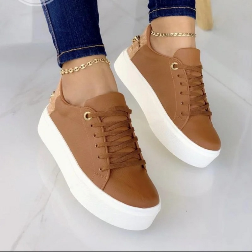 Josephine | Women's White Leather Sneakers