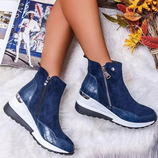 Kara | Women's Leather Ankle Boots Cushioned Low Heel