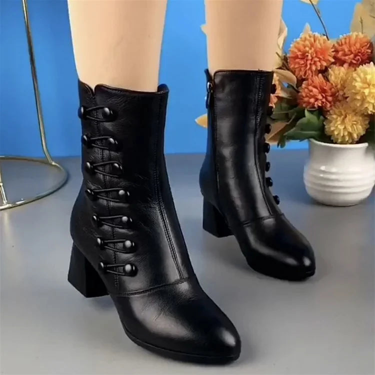 Larissa | Women's Heeled Ankle Boots Leather