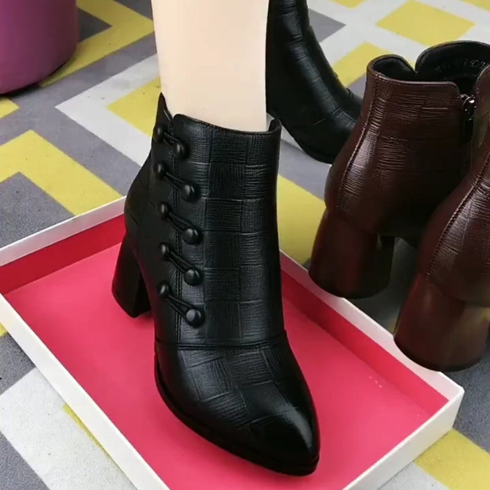 Larissa | Women's Heeled Ankle Boots Leather
