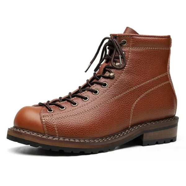 Lasse | Men's Leather Boots Brogue Dress