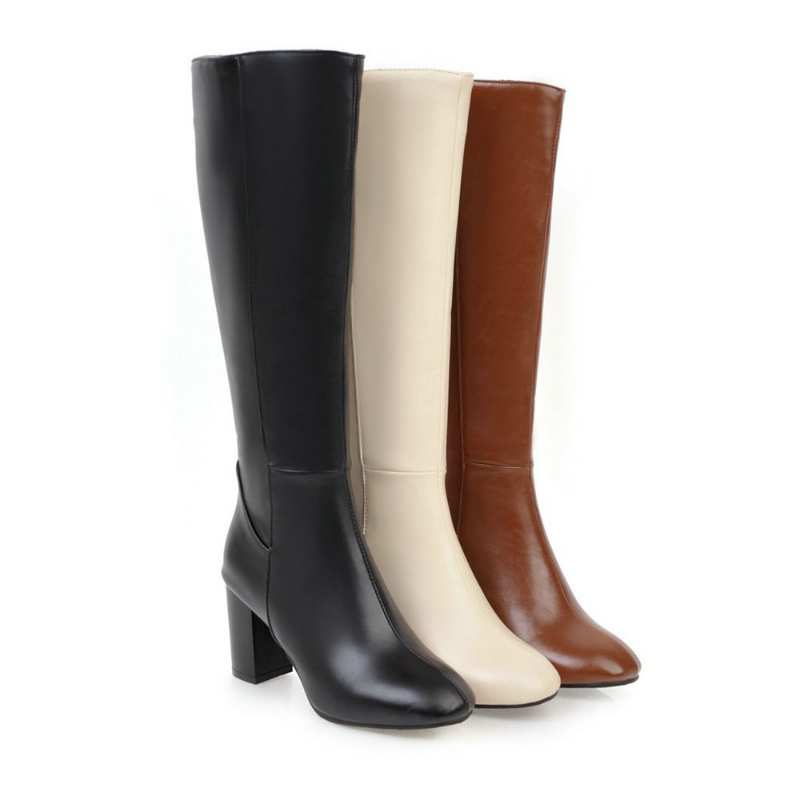 Lilian | Women's Leather Ankle Boots Zip Heeled