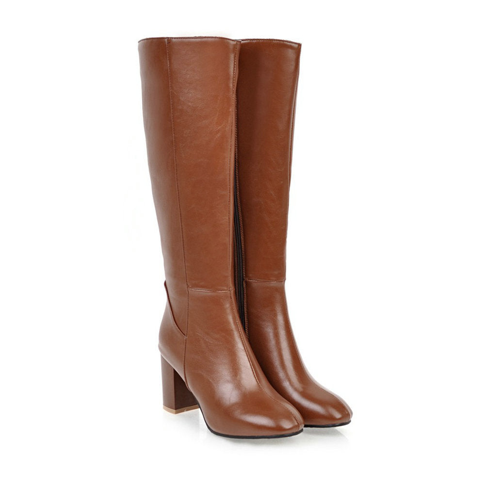 Lilian | Women's Leather Ankle Boots Zip Heeled