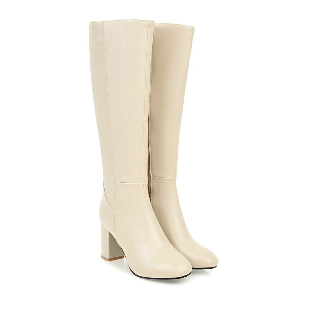 Lilian | Women's Leather Ankle Boots Zip Heeled