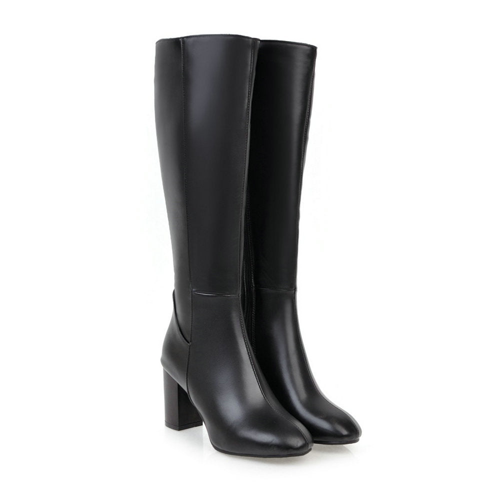 Lilian | Women's Leather Ankle Boots Zip Heeled