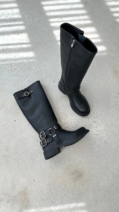 Lucia | Women's Buckle Ankle Boots Chunky Leather