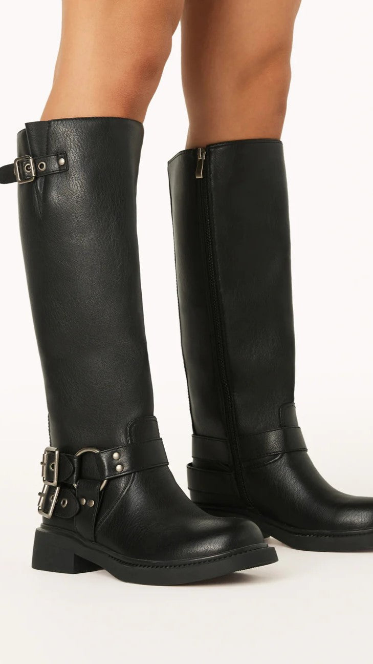 Lucia | Women's Buckle Ankle Boots Chunky Leather