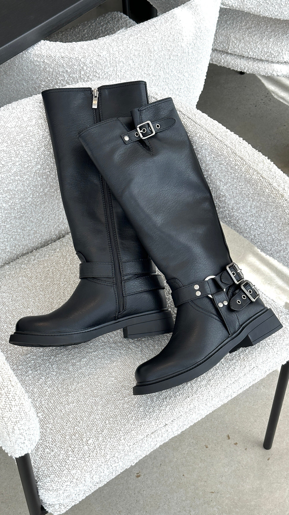 Lucia | Women's Buckle Ankle Boots Chunky Leather