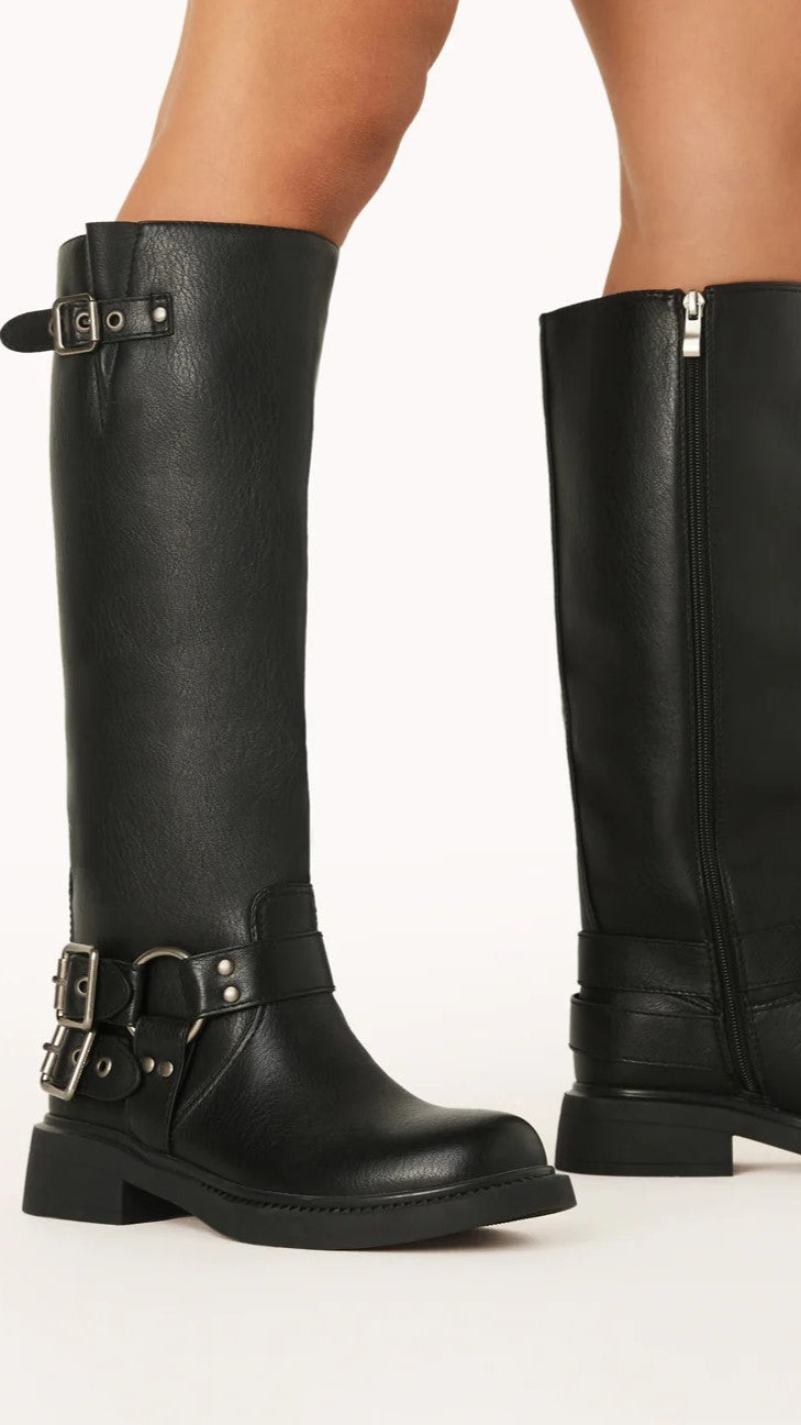 Lucia | Women's Buckle Ankle Boots Chunky Leather