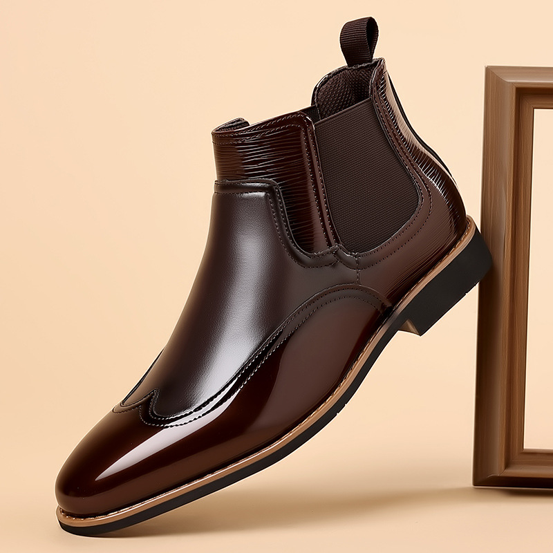 Mathias | Men's Leather Chelsea Boots Dress