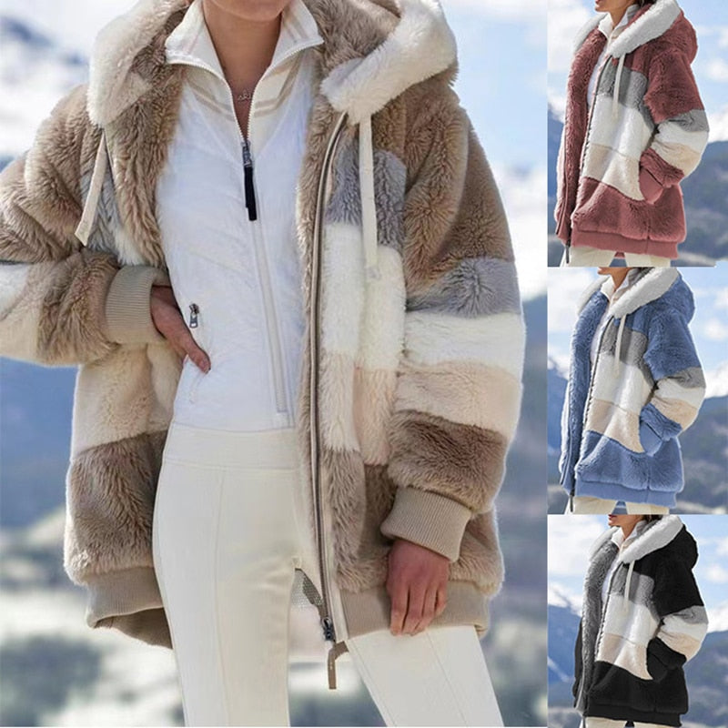 Maya | Women's Zip up Fleece Jacket Soft Knit