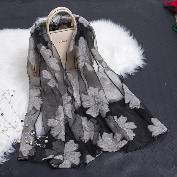 Nadia | Women's Silk Scarf Floral
