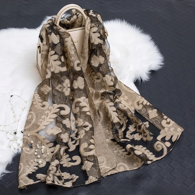 Nadia | Women's Silk Scarf Floral