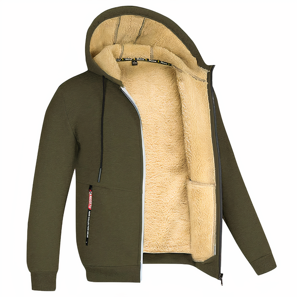 Nikolai | Men's Hooded Zip up Fleece Jacket