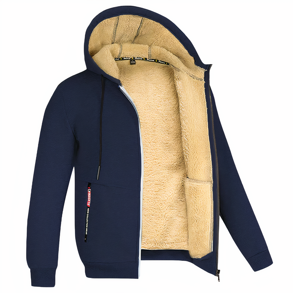 Nikolai | Men's Hooded Zip up Fleece Jacket