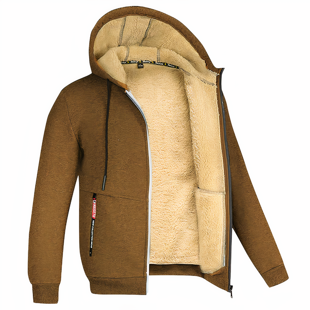 Nikolai | Men's Hooded Zip up Fleece Jacket