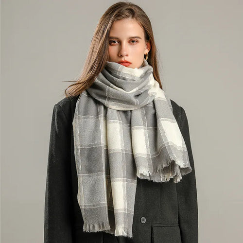 Noelle | Women's Blanket Scarf Tartan Winter