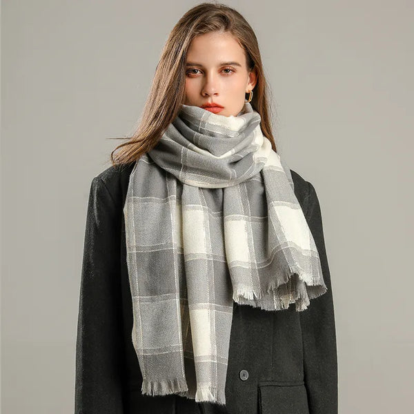Noelle | Women's Blanket Scarf Tartan Winter