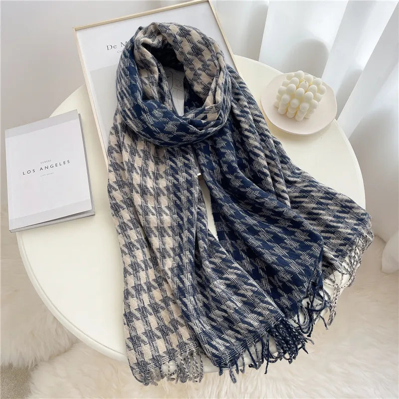 Noelle | Women's Blanket Scarf Tartan Winter