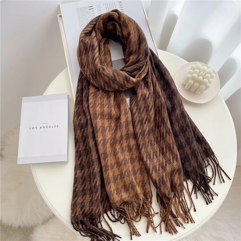 Noelle | Women's Blanket Scarf Tartan Winter