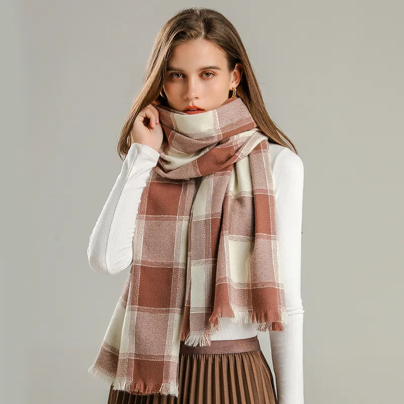 Noelle | Women's Blanket Scarf Tartan Winter