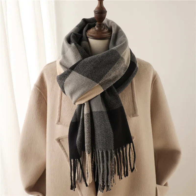 Noelle | Women's Blanket Scarf Tartan Winter