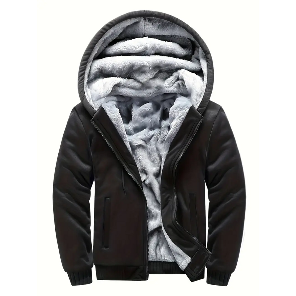 Octavian | Men's Hooded Fleece Jacket Winter Insulated