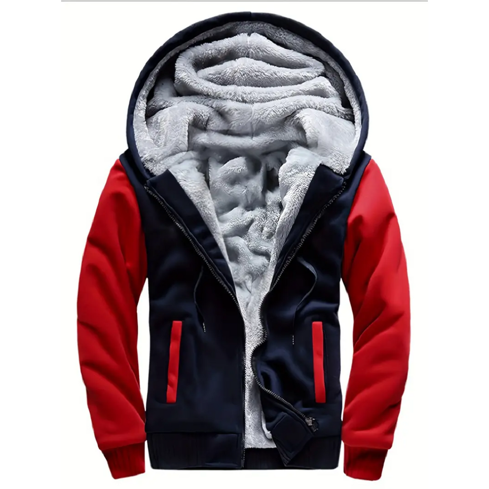 Octavian | Men's Hooded Fleece Jacket Winter Insulated