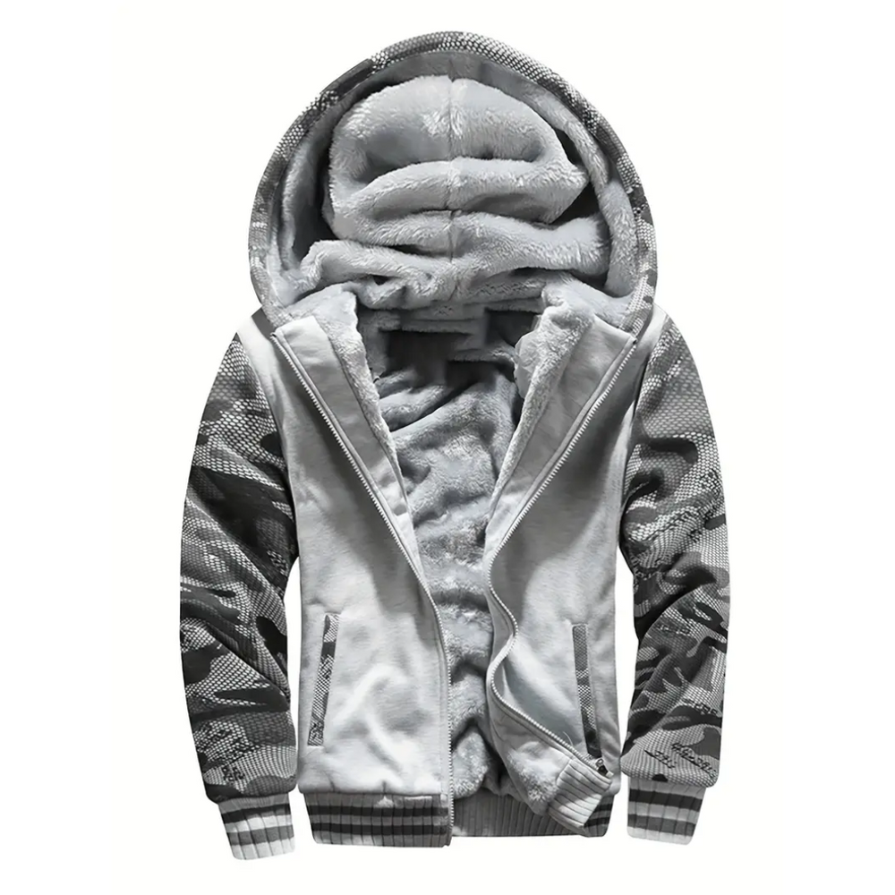 Octavian | Men's Hooded Fleece Jacket Winter Insulated