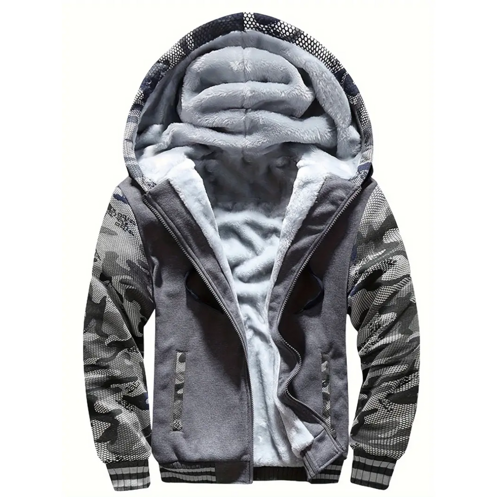 Octavian | Men's Hooded Fleece Jacket Winter Insulated