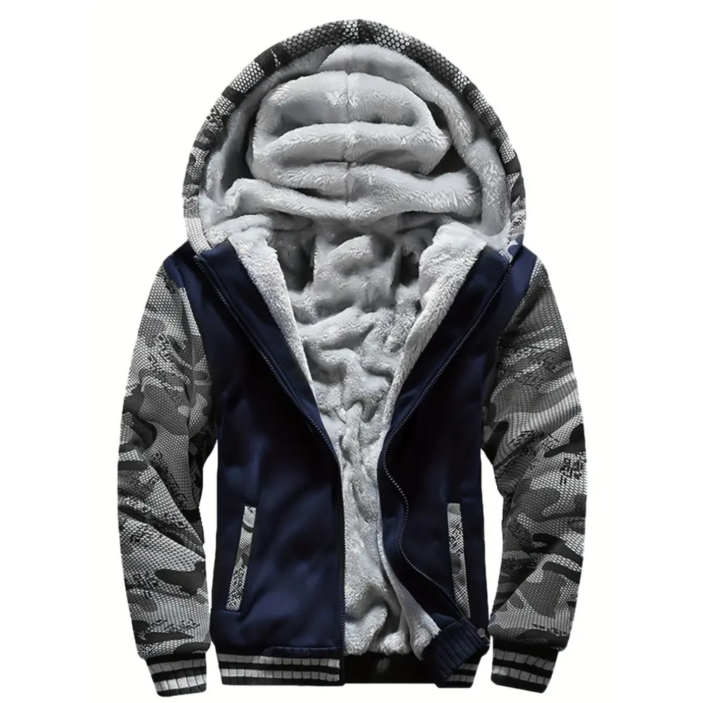 Octavian | Men's Hooded Fleece Jacket Winter Insulated