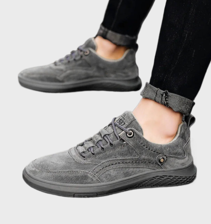 Pascal | Men's Leather Sneakers Lace up White