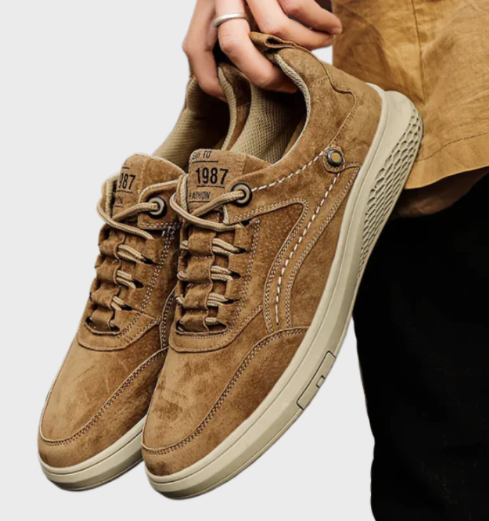 Pascal | Men's Leather Sneakers Lace up White