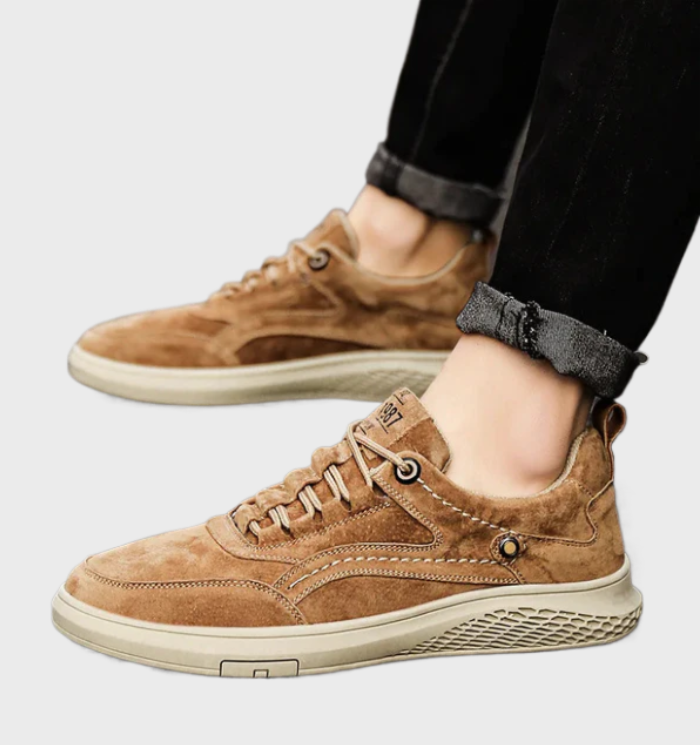 Pascal | Men's Leather Sneakers Lace up White
