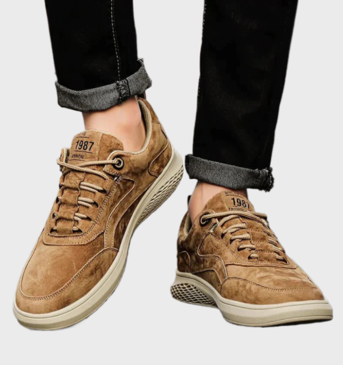 Pascal | Men's Leather Sneakers Lace up White