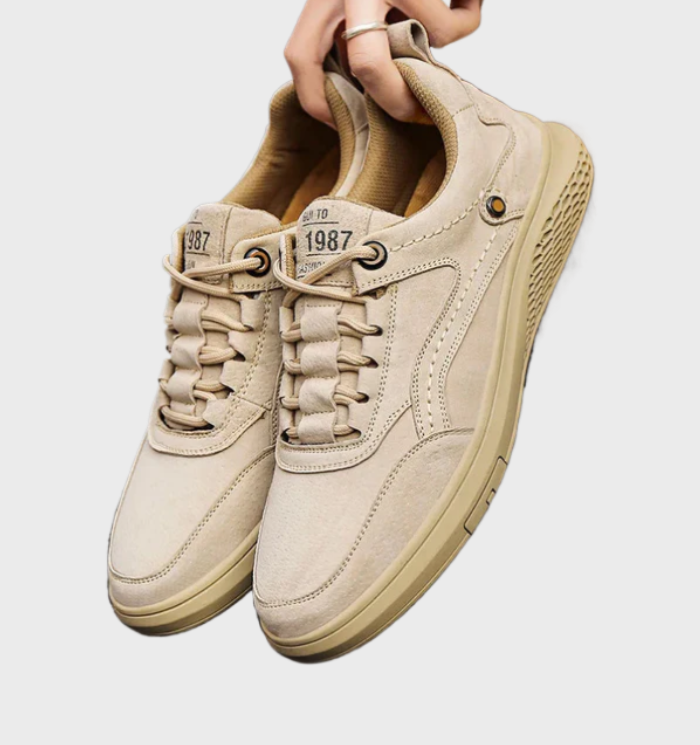 Pascal | Men's Leather Sneakers Lace up White