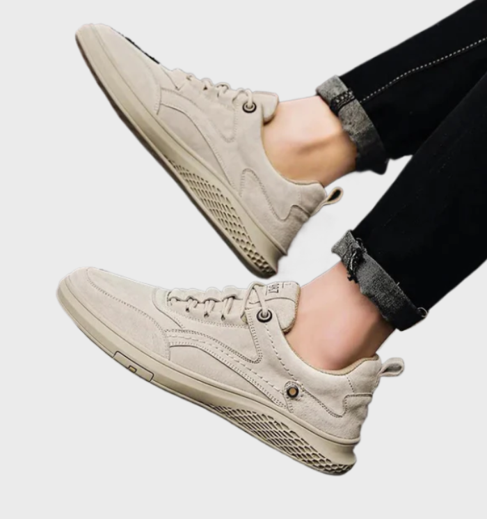 Pascal | Men's Leather Sneakers Lace up White