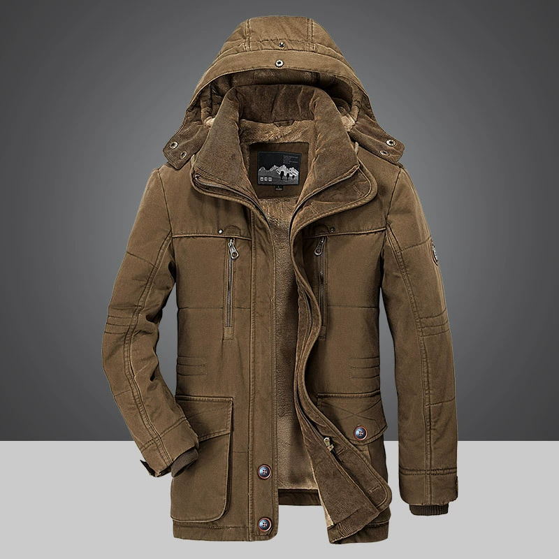 Silas | Men's Knit Winter Jacket Long Coat