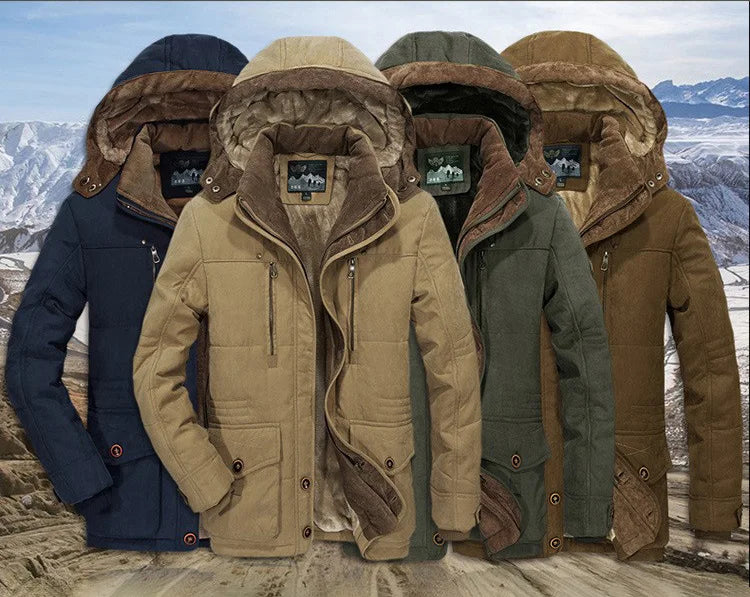 Silas | Men's Knit Winter Jacket Long Coat